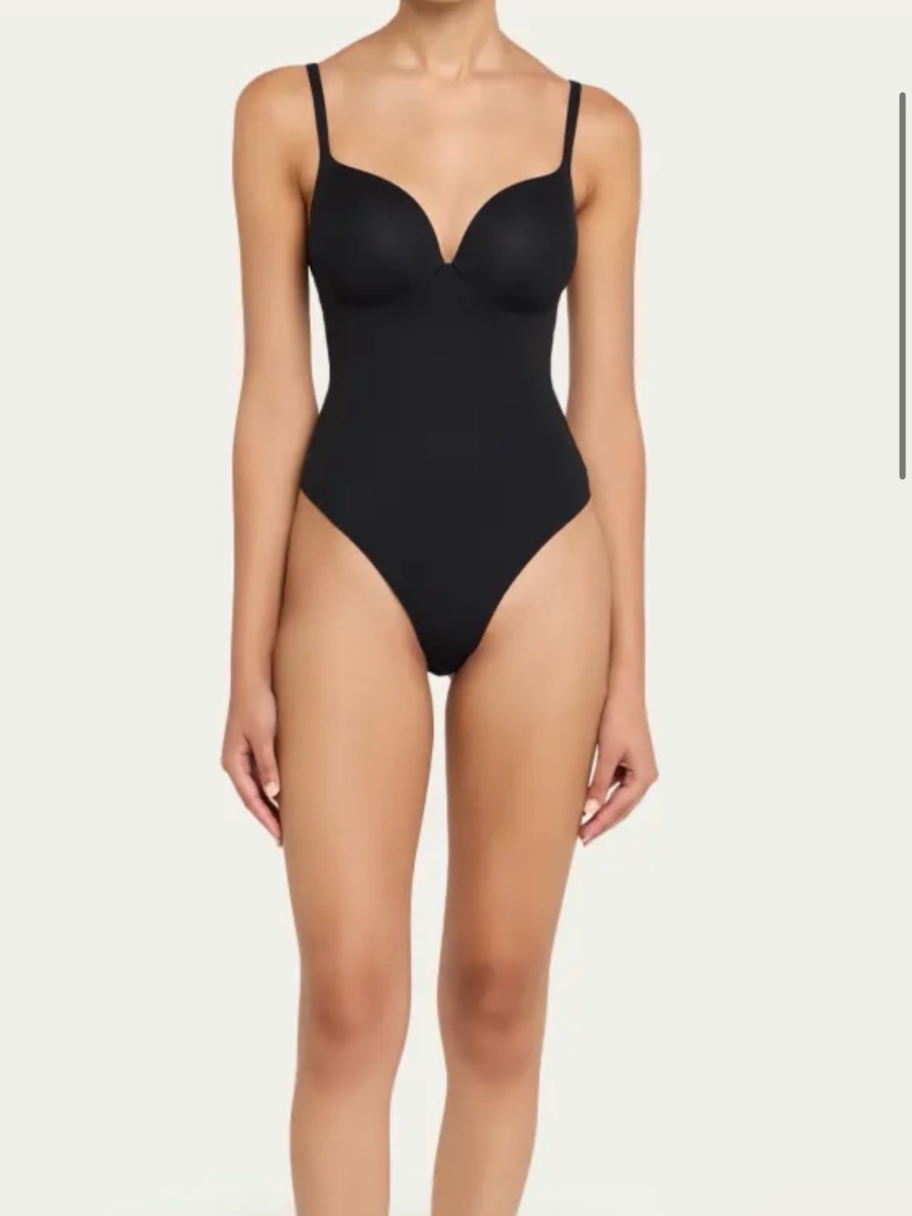 SKIMS Ultimate Thong Bodysuit in Onyx